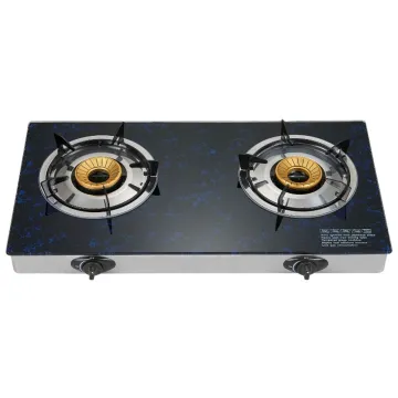 Cooktop 2 Burner Gas Stove 7mm Glass Top Stainless Steel Body Home Cooking Stove Gas Hob