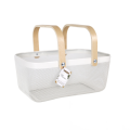 Storage Mesh Basket with Wooden Handle