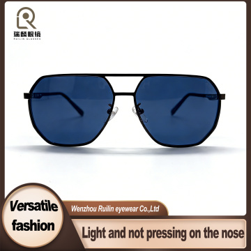 Óculos de sol avançados com armação de metal e visão nítida