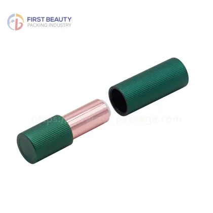 Matte Green Aluminum Lipstick Tubes