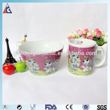 Cartoon design beautiful fine bone china dinner set