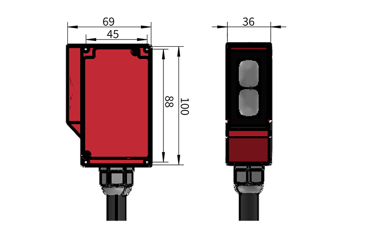 10m Distance Gtric Square Photo Infrared Sensor Reflector, Suitable For ...