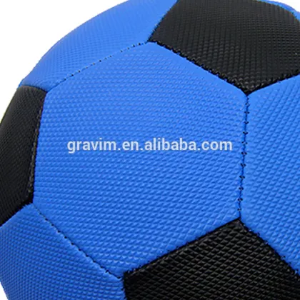 custom blue color soft touch soccer ball/PVC soft touch soccer ball/soft touch football