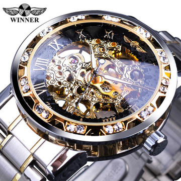 Luxury Men's Transparent Fashion Luminous Royal Design Mechanical Watch