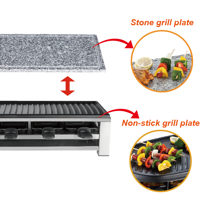 Double Layered Raclette Grill 4