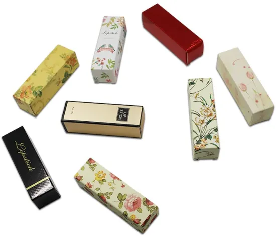 Custom Recycled Cosmetic Folding Carton Paper Lipstick Packaging Boxes