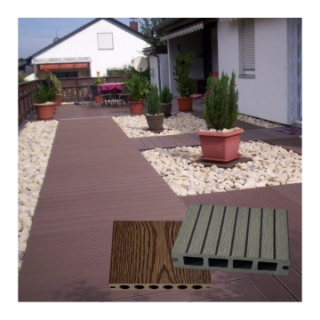 European Market Square Hole Hollow WPC Outdoor Composite Decking for Garden Landscaping