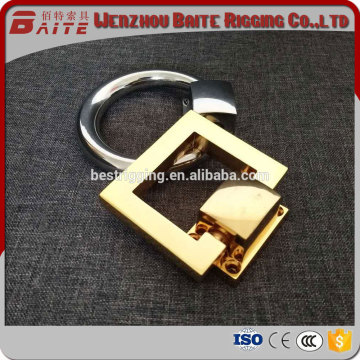 Furniture hardware handle for door square shape chrome pull ring