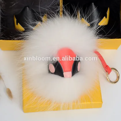 small demon devil monster fur bag car plush doll hanging key-chain pendant