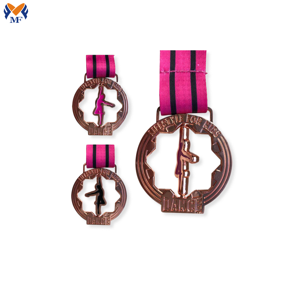 Rose Gold Metal Rote Medal