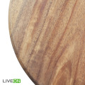 Placa de corte de madeira de acácia redonda