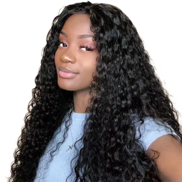 Glueless Deep Curly Hd 4x4 5x5 Lace Closure Wig Raw Brazilian Virgin Human Hair Wholesale Transparent Full Lace Front Wig Vendor