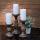 Rustic Pillar Candle Holder Set of 3