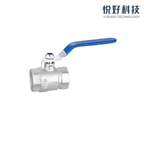 Valvola a sfera in ottone con finitura cromata con attacco filettato