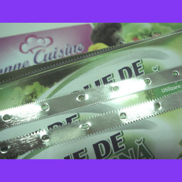 Metal Blade for plastic film wrap