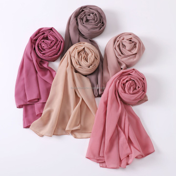 Classic Breathable Chiffon Headscarves: Stylish Turbans, Wraps & Hajibs in Solid Colors for Women