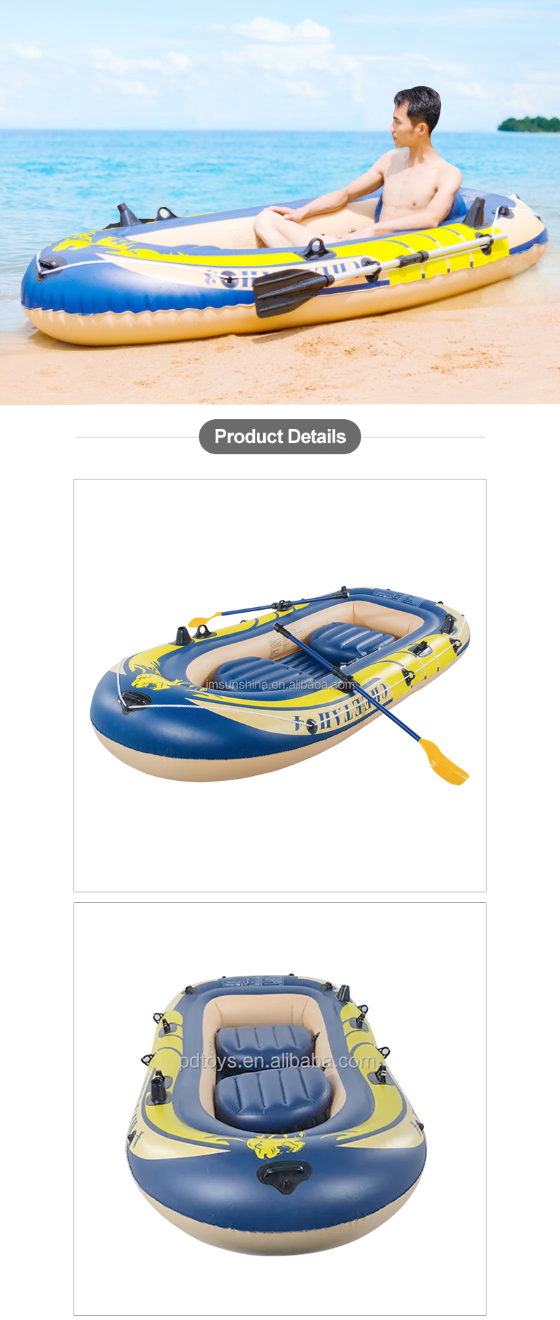 High performance Inflatable Kayak Thickened Fishing Boat_01