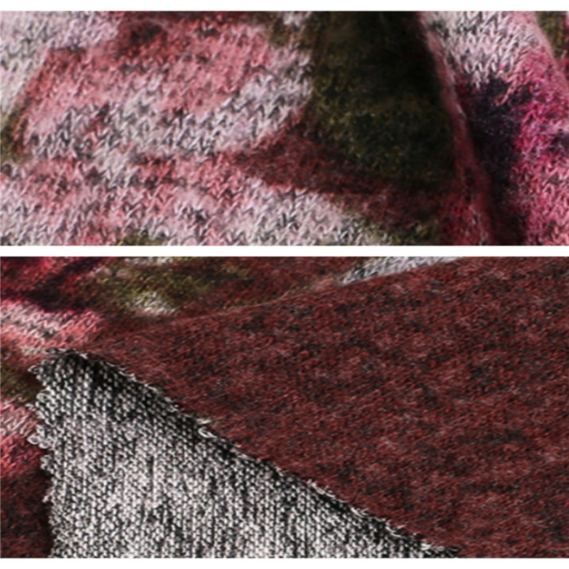 Warmly Imitation Cashmere Floral Printed Fabric For Clothing (3)