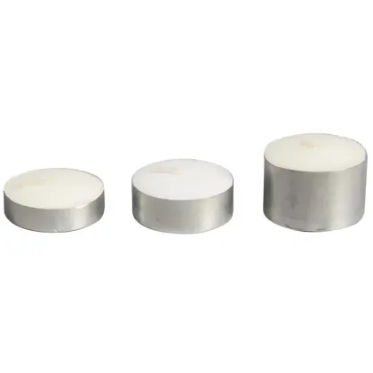 Aoyin Brand Aluminium Cup White Tea Light Candle