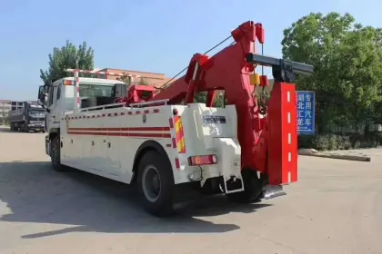 4x2 Sinotruk Haohan 0 degree flatbed wrecker towing truck and wrecker body for sale