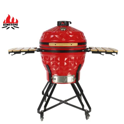 24 Inch Indoor Ceramic Kamado BBQ Grill with Cif BBQ Cleaner