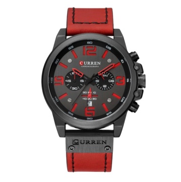 CURREN 8314 Men's Multi-function Chronograph Watch with Sport Band and Charms, Waterproof
