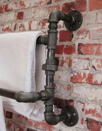 Large Industrial Steampunk 3/4" Pipe Bathroom Water Pipes