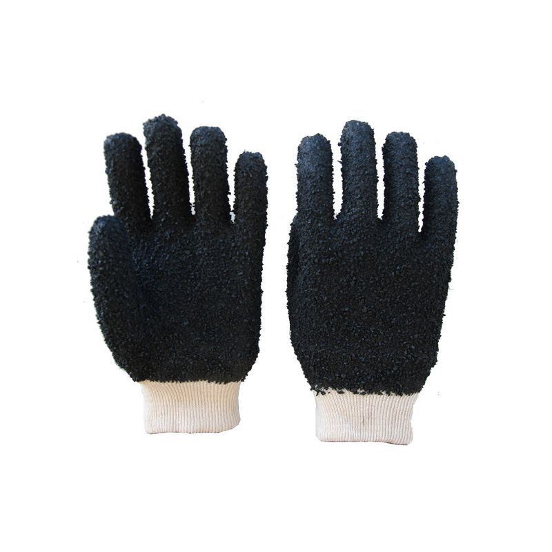 Black full-body pellet flannelette lined gloves