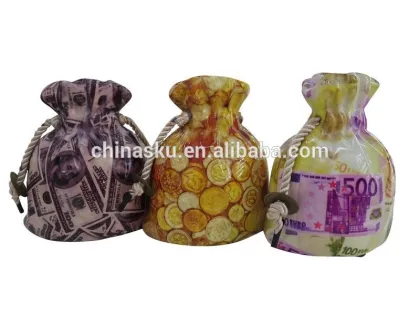 Bag shape coin box, coin bank, money safe box
