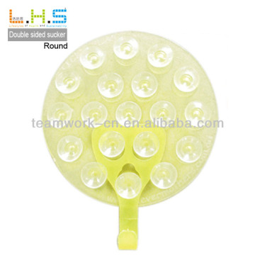 Multi Purpose PVC Round Magic Double Side Vacuum air sucker
