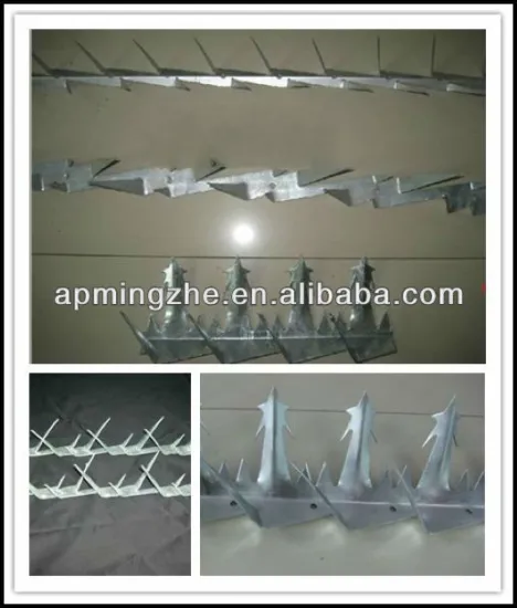 High quality galvanized/Pvc coated security wall spike factory
