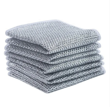 Double-Sided Mesh Wire Dish Cleaning Cloths for Non-Scratch Cleaning of Dishes, Sinks, and Counters