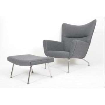 Hans J. Wegner CH445 Wing Chair at Ottoman