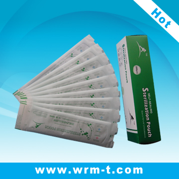 Medical steam sterilization self sealing paper film pouch