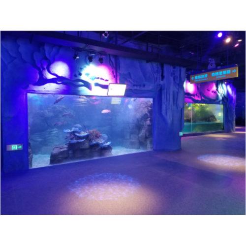 Curved Oceanarium aquarium tank acrylics glass tunnel