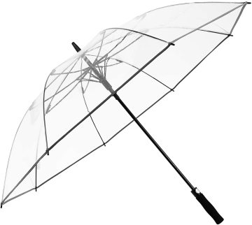 Custom Printed 23 Inch 8K Clear Umbrellas with PVC Cover and Logo