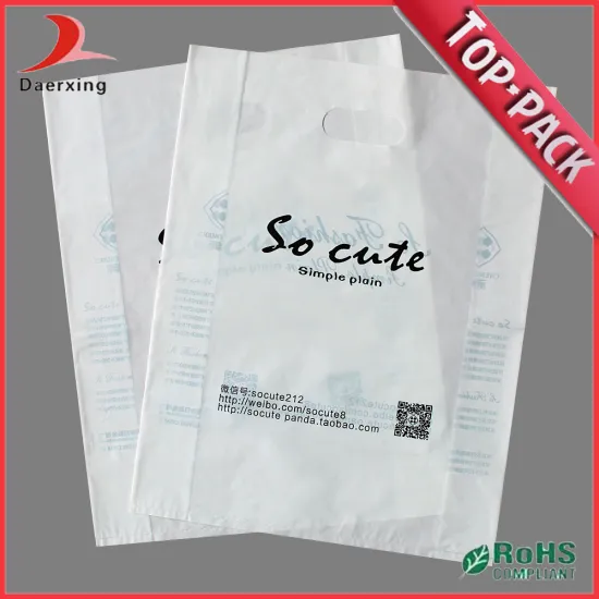 Plastic LDPE Shopping Die Cut Handle Bag