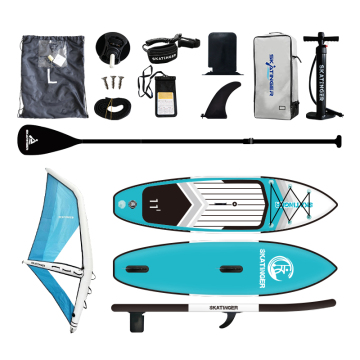 Inflatable Wind Supboard with Sail: Skating on Water" 

However, considering SEO and keyword relevance, a more appropriate title might be:

"Inflatable Windsurf Wing Sail SUP Board for Water Sports