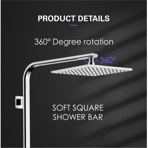 Shower Column Square Quality Non-thermostatic Flat Design Shower Column Supplier