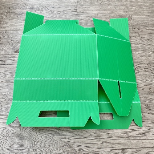 Green PP Corrugated Plastic Folding Packing Boxes