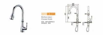 American Style Luxury Kitchen Parts Pull Sink Faucet