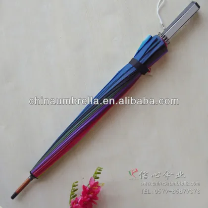 umbrella corporation 24K Multi-color Rainbow golf umbrella XB-011