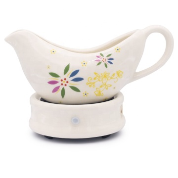 2023 Electric Sauce Warmer: Ceramic Gravy Boat Warmer with Decal Design