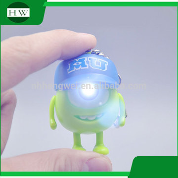 creative cartoon PoPeyes mini plastic sound led torch flashlight with key chain