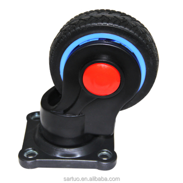 Capacità di carico da 5 pollici da 150 kg Blacket di materiale in nylon nera con casiri silenziosi in gomma e ruote direzionali universali per carrelli di piattaforme