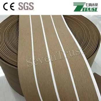Synthetic teak pvc boat decking floor,ship deck flooring
