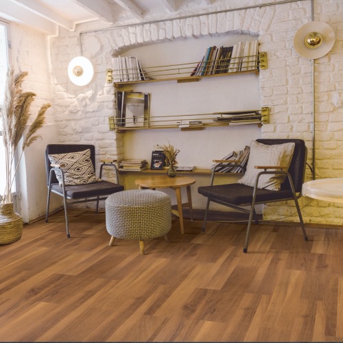 Pavimenti in laminato a grana di teak AC4 retrò da 12 mm europei