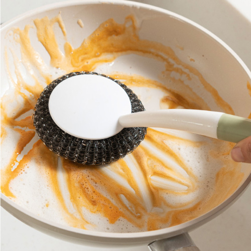 Wire Ball Brush Kitchen Cleaning Brush Pan Scrubber