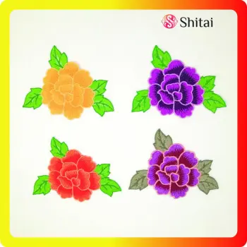 High quality flowers embroidery patches