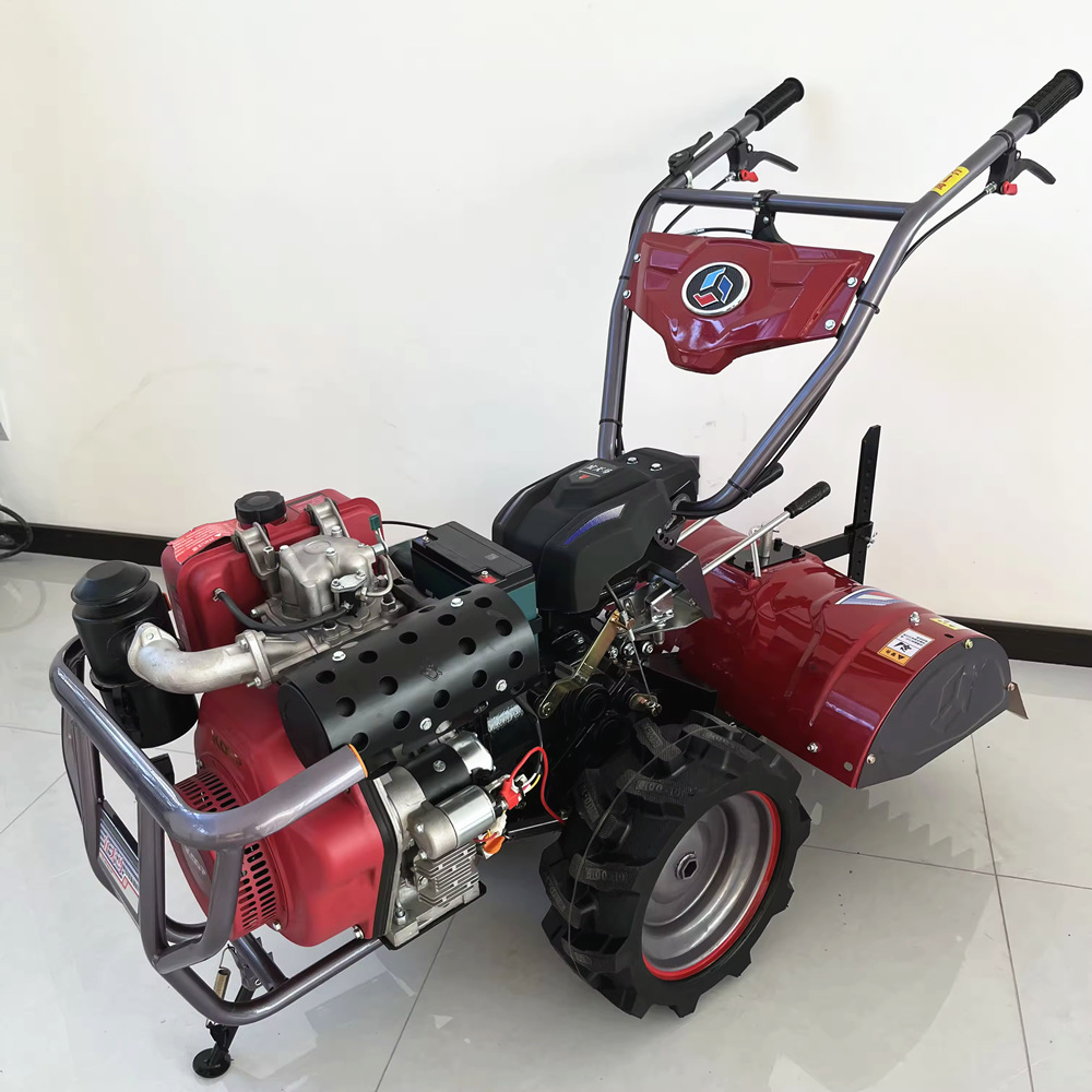 4 Wheel Drive Rotary Tiller - 9hp Diesel Agricultural Orchard ...